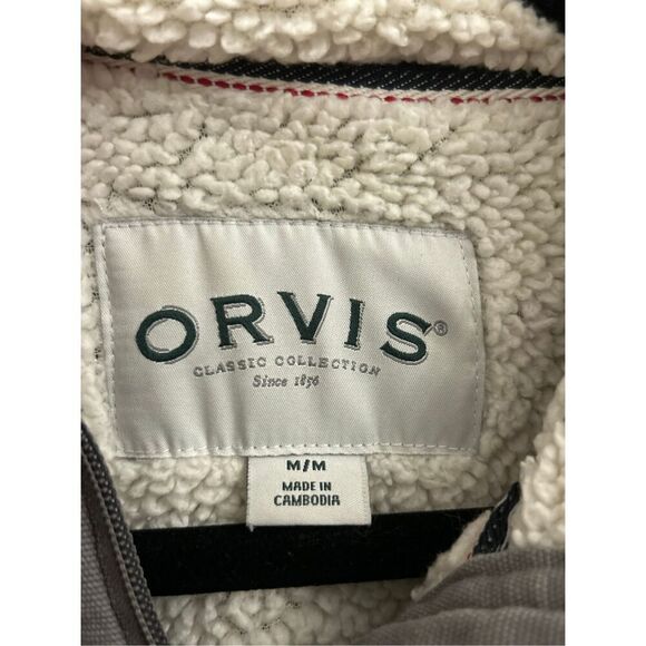 Orvis Brighton Men's Sherpa Lined Pullover Sz M EUC 1/4 zip - Picture 3 of 10